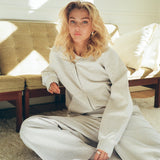 OM Zip-up Hoodie - Light Grey Melange