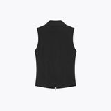 Cleo Zip-up Vest – Black