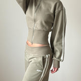 Gabrielle Zip-up - Dusty Green